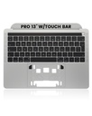 Top Case With Keyboard Compatible For MacBook Pro 13&quot; W/ Touch Bar (A1706 / Late 2016 / Mid 2017) (UK English) (Used OEM Pull: Grade New) (Space Gray)