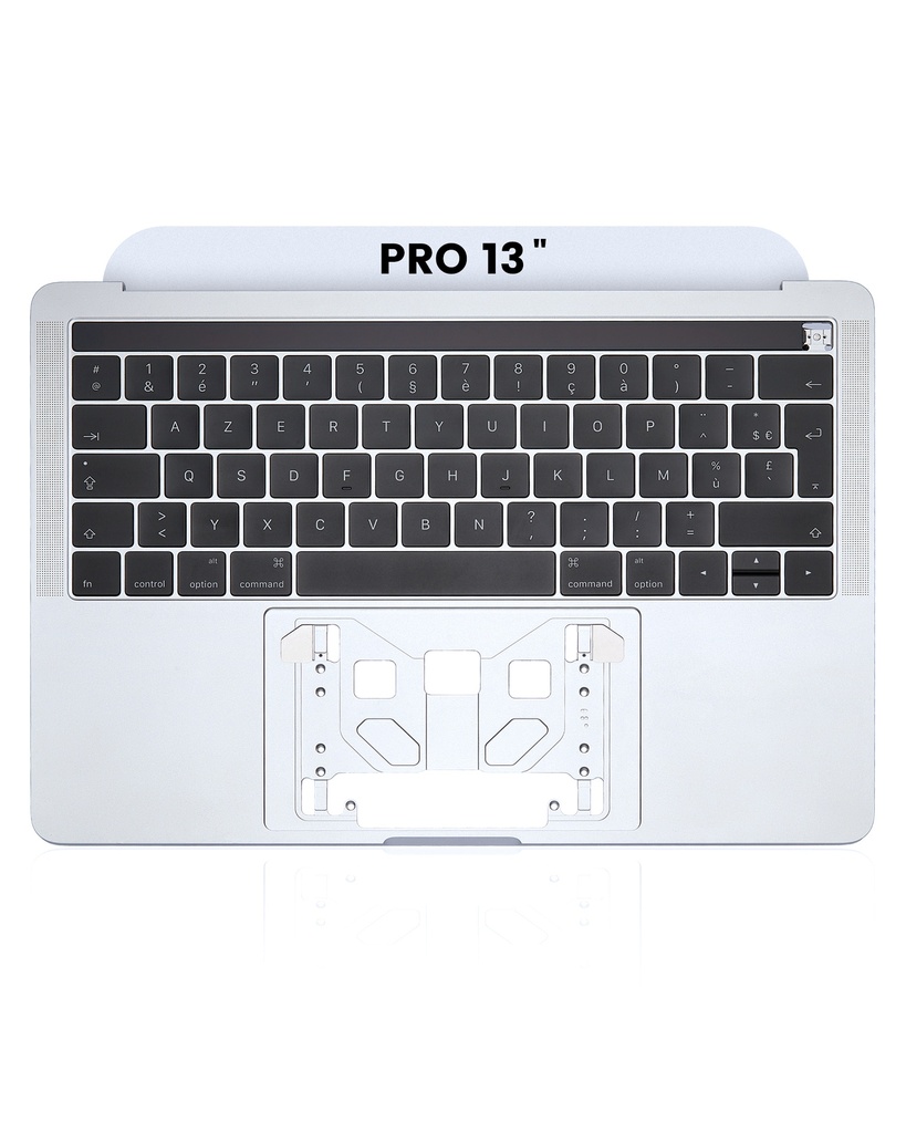Top Case With Keyboard Compatible For MacBook Pro 13&quot; W/ Touch Bar (A1706 / Late 2016 / Mid 2017) (French Keyboard) (Silver)