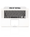 Top Case With Keyboard And Microphone Compatible For MacBook Pro 15&quot; Retina (A1398 / Mid 2012 / Early 2013) (US English) (Used OEM Pull: Grade New)