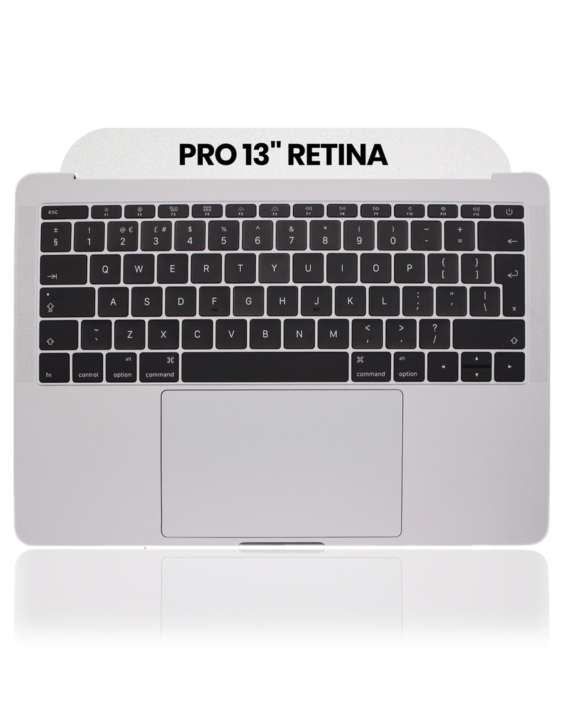 Top Case With Keyboard &amp; Trackpad Compatible For MacBook Pro 13&quot; Retina (A1708 / Late 2016 / Mid 2017) (UK Keyboard) (Used OEM Pull: Grade A) (Silver)
