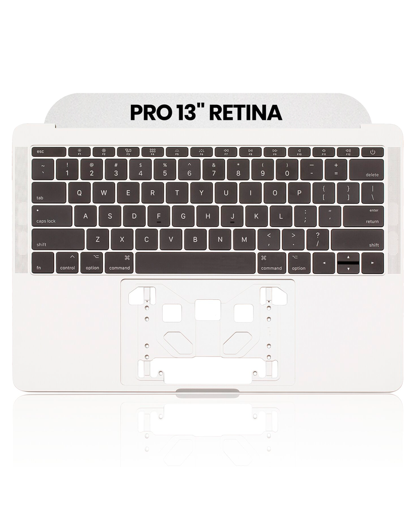 Top Case With Keyboard Compatible For MacBook Pro 13&quot; Retina (A1708 / Late 2016 / Mid 2017) (US Keyboard) (Used OEM Pull: Grade New) (Silver)