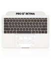 Top Case With Keyboard Compatible For MacBook Pro 13&quot; Retina (A1708 / Late 2016 / Mid 2017) (US Keyboard) (Used OEM Pull: Grade New) (Silver)