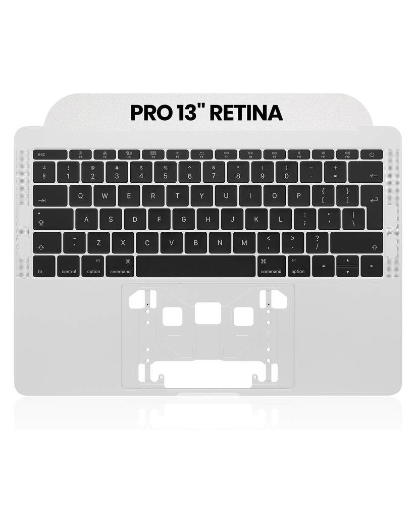 Top Case With Keyboard Compatible For MacBook Pro 13&quot; Retina (A1708 / Late 2016 / Mid 2017) (UK Keyboard) (Used OEM Pull: Grade New) (Silver)