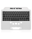 Top Case With Keyboard Compatible For MacBook Pro 13&quot; Retina (A1708 / Late 2016 / Mid 2017) (UK Keyboard) (Used OEM Pull: Grade New) (Silver)