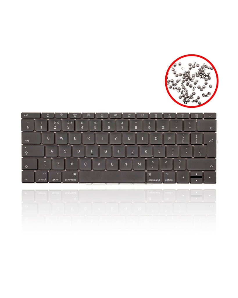 Keyboard W/ Backlight &amp; Screws Compatible For MacBook Pro 13&quot; Retina (A1708 / Late 2016 / Mid 2017) (UK English)