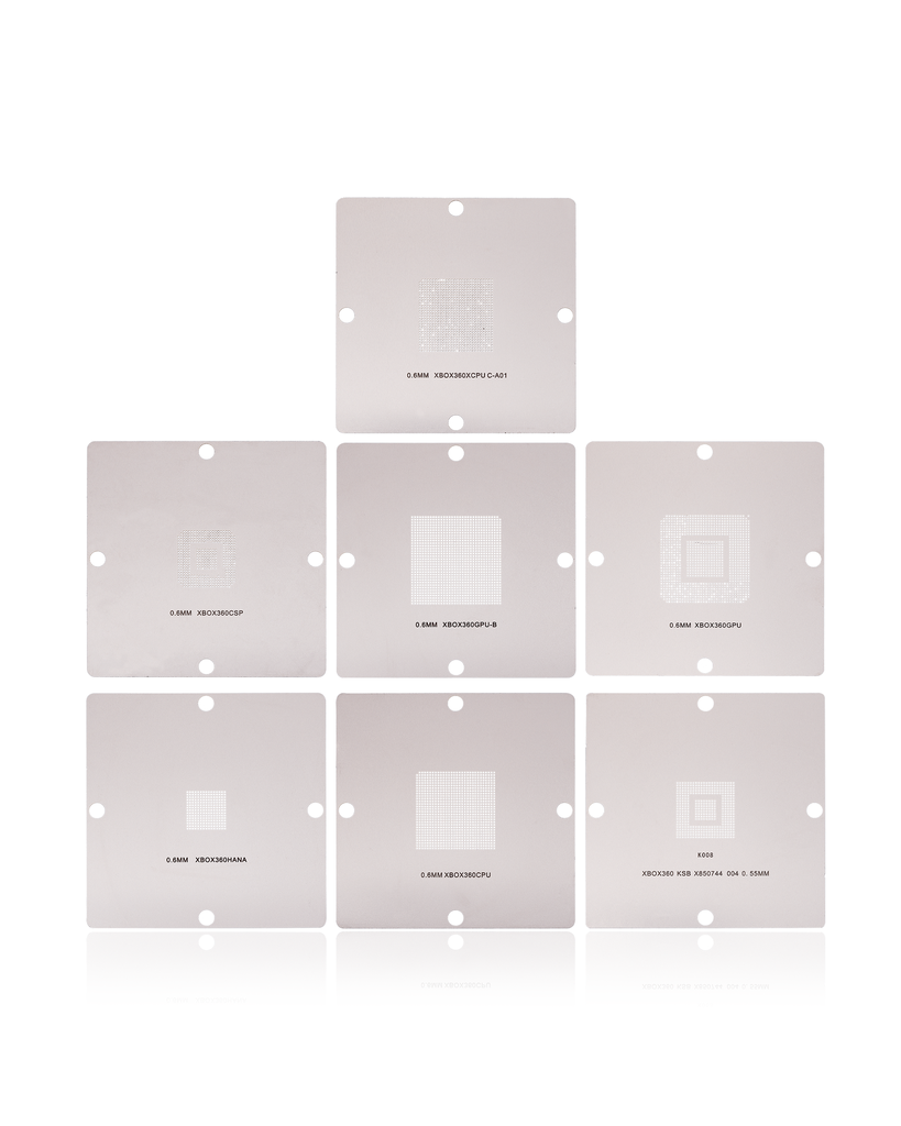 BGA Reballing Stencils Compatible For Xbox 360 (7 Piece Set)