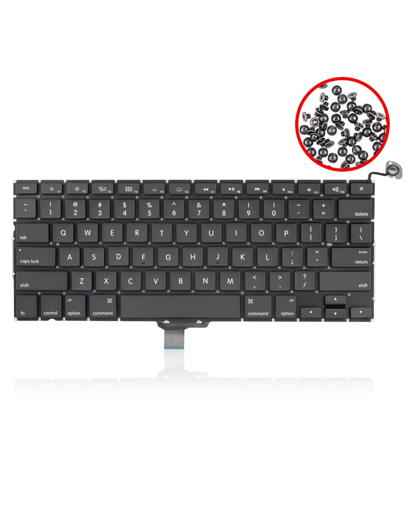 Keyboard W/ Backlight &amp; Screws (US English) Compatible For MacBook Pro 13&quot; Unibody (A1278)