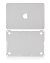 2 in 1 (Top and Bottom) Skin Compatible For Macbook Pro 13&quot; Retina (A1502 / 2015) (Silver)