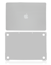 2 in 1 (Top and Bottom) Skin Compatible For MacBookPro 13&quot; (A2251 / Mid 2020) (Silver)