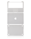 4in1 (Top, Bottom, Keyboard, Palmrest) Skin Compatible For Macbook Pro 13&quot; Retina (A1502 / 2015) (Silver)