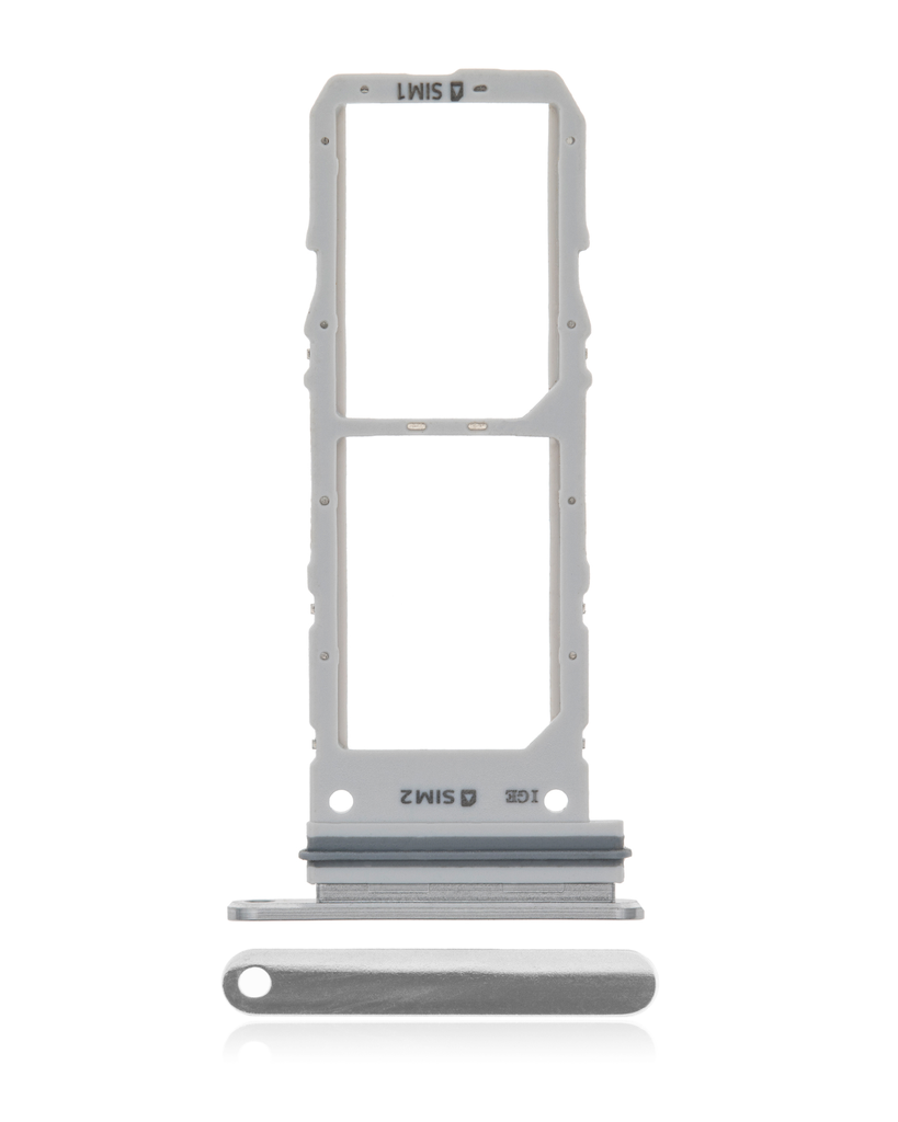 Dual Sim Card Tray Compatible For Samsung Galaxy Note 10 (Aura Glow / Silver)