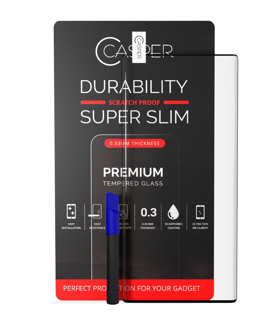 Casper UVTempered Glass With Glue Compatible For Samsung Galaxy Note 10 (Case Friendly) (Retail Pack)