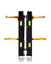 Plastic Rail (Right+Left) With Flex Cable for Nintendo Switch (Yellow)