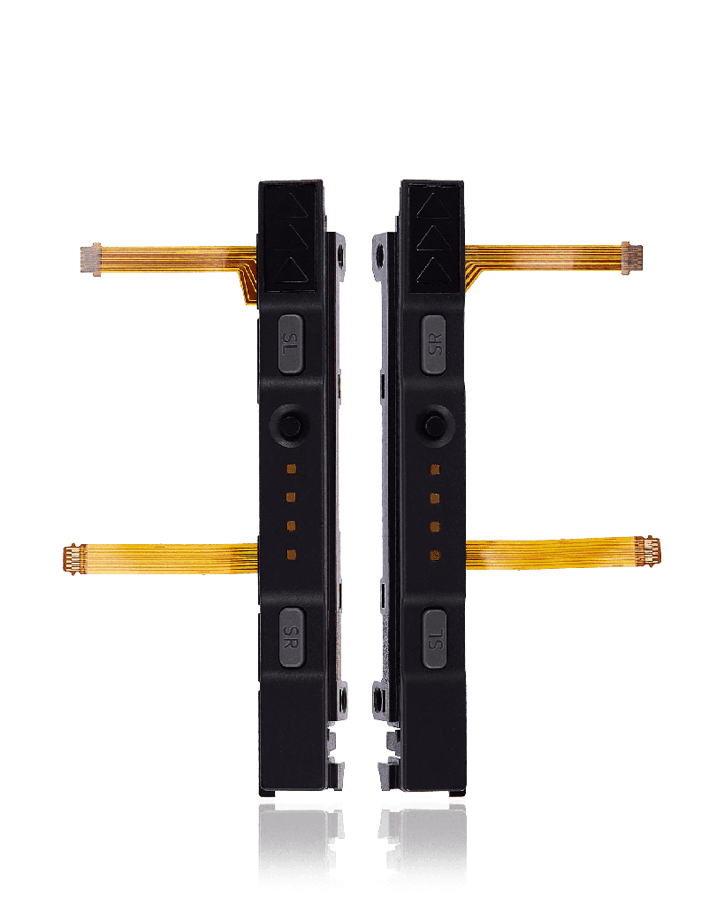 Plastic Rail (Right+Left) With Flex Cable for Nintendo Switch (Gray)