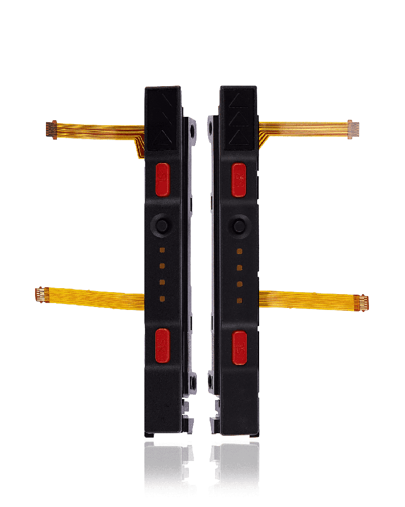 Plastic Rail (Right+Left) With Flex Cable for Nintendo Switch (Red)