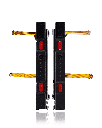 Plastic Rail (Right+Left) With Flex Cable for Nintendo Switch (Red)