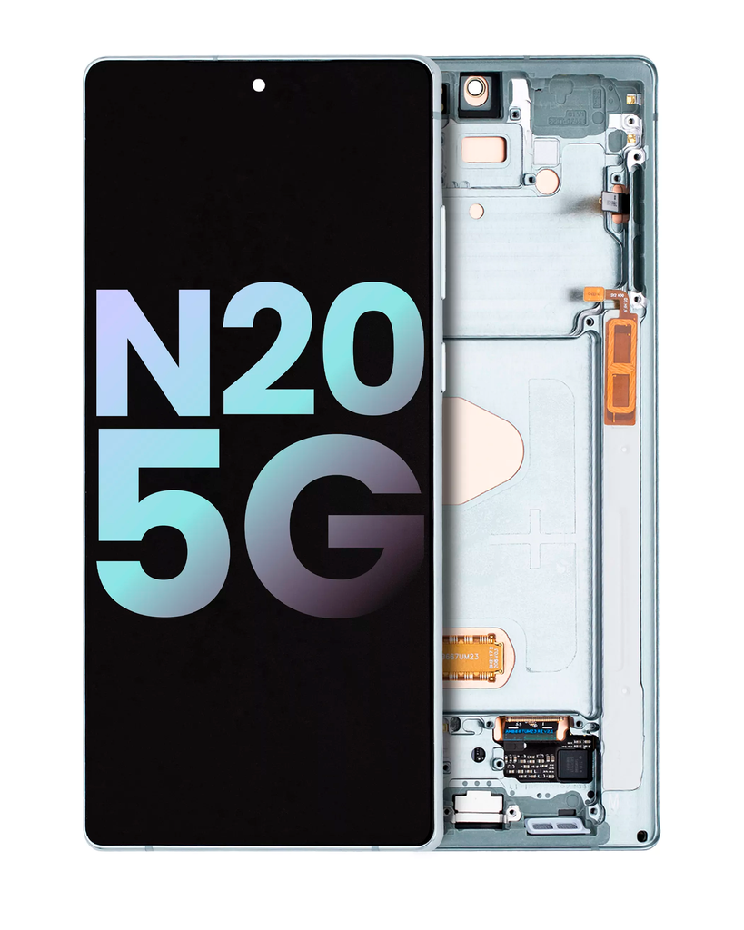 OLED Assembly With Frame Compatible For Samsung Galaxy Note 20 5G (Service Pack) (Mystic Green)
