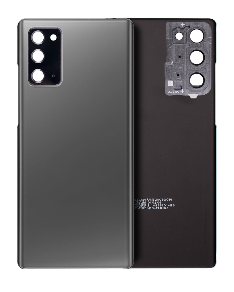 Back Cover Glass With Camera Lens Compatible For Samsung Galaxy Note 20 5G (No Logo) (Aftermarket Plus) (Mystic Gray)