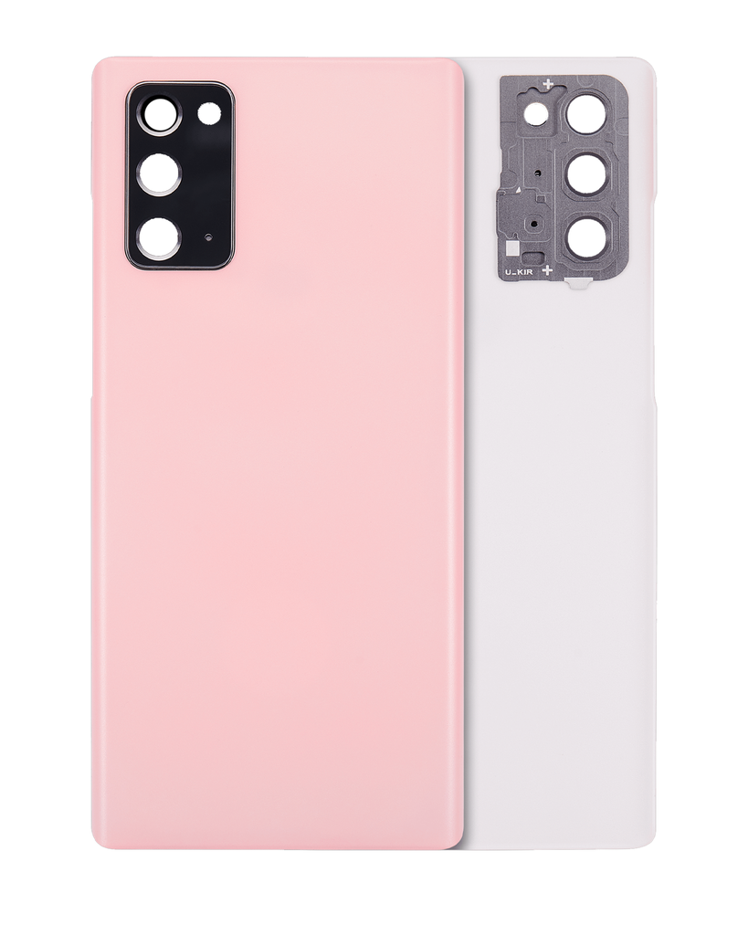 Back cover Glass With Camera Lens Compatible For Samsung Galaxy Note 20 5G (No Logo) (Aftermarket Plus) (Aura Pink)