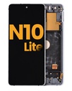 OLED Assembly With Frame Compatible For Samsung Galaxy Note 10 Lite (Refurbished) (Aura Glow / Silver)