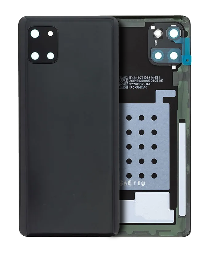 Back Cover Glass With Camera Lens Compatible For Samsung Galaxy Note 10 Lite (Service Pack) (Aura Black)