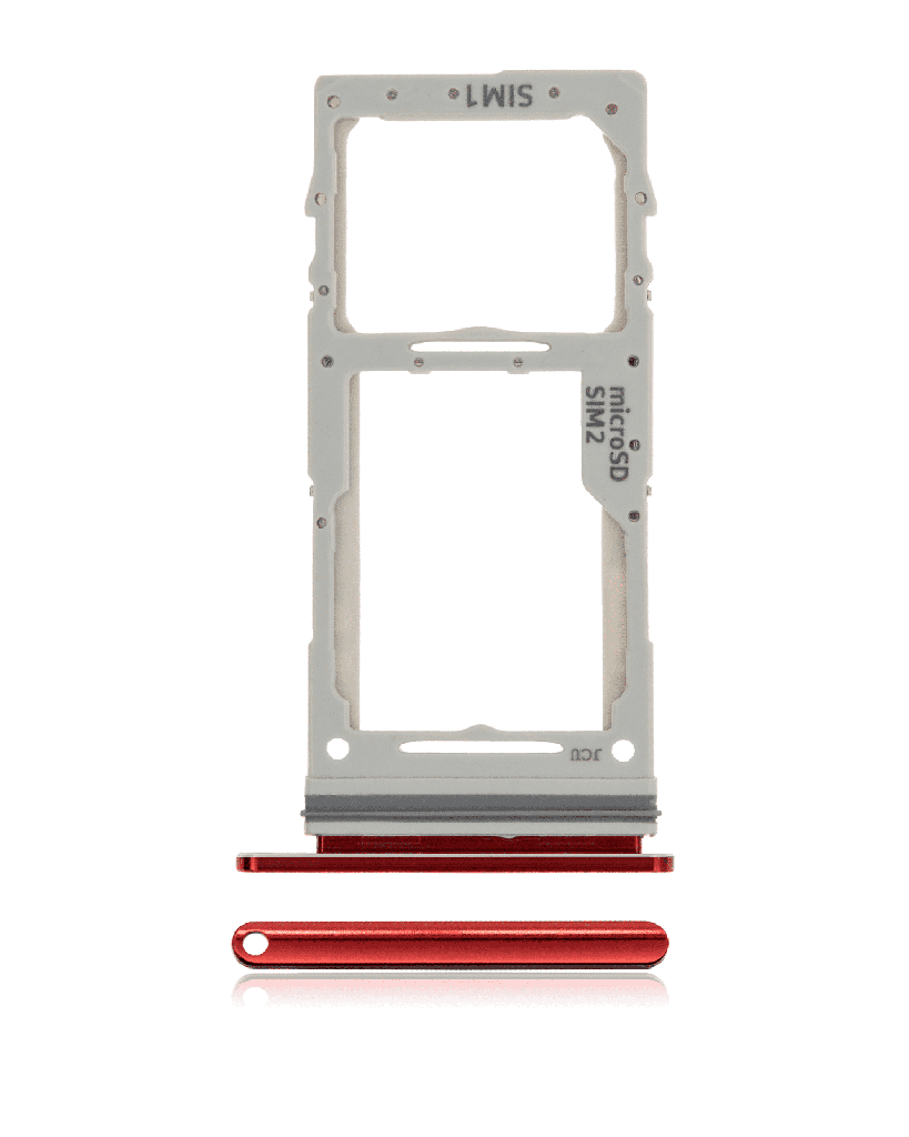 Dual Sim Card Tray Compatible For Samsung Galaxy Note 10 Lite (Aura Red)