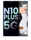 OLED Assembly With Frame Compatible For Samsung Galaxy Note 10 Plus / 5G (Service Pack) (Aura White)