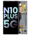 OLED Assembly With Frame Compatible For Samsung Galaxy Note 10 Plus / 5G (Service Pack) (Aura Glow / Silver)