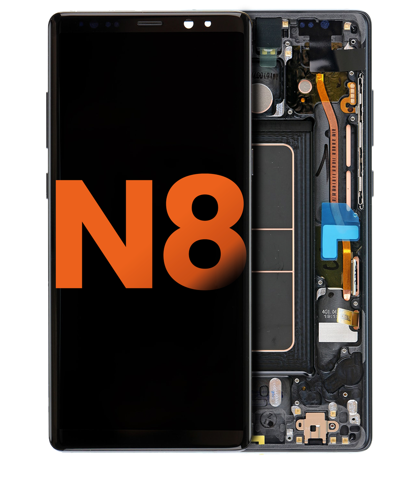 OLED Assembly With Frame Compatible For Samsung Galaxy Note 8 (Blemish: Grade A) (Midnight Black)