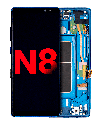 OLED Assembly With Frame Compatible For Samsung Galaxy Note 8 (Aftermarket Plus) (Deep sea Blue)