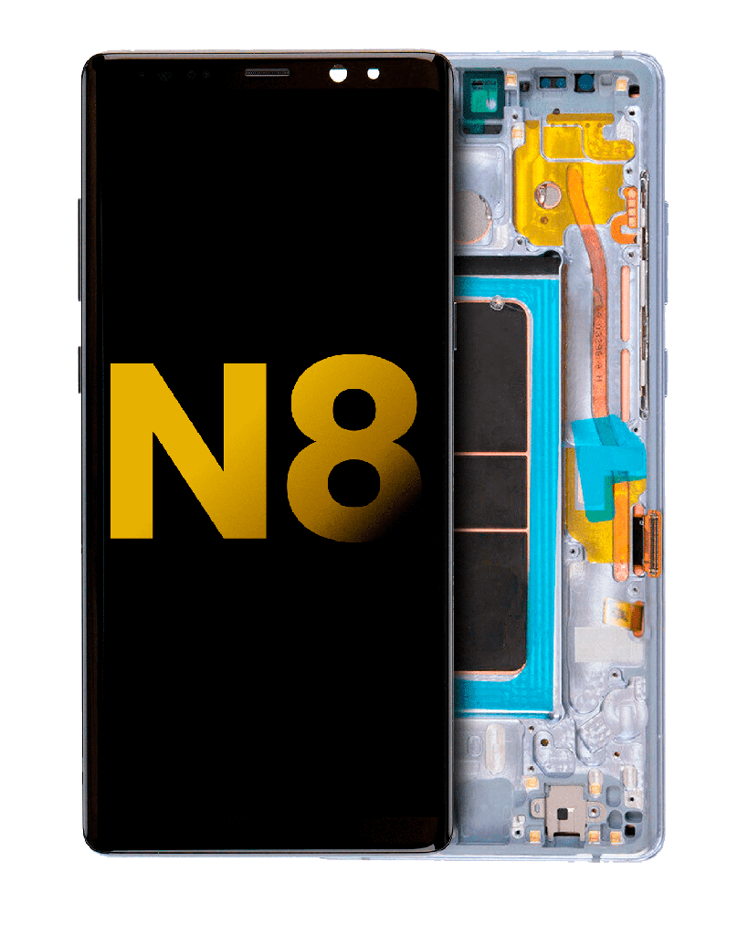 OLED Assembly With Frame Compatible For Samsung Galaxy Note 8 (Refurbished) (Orchid Gray)