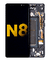 OLED Assembly With Frame Compatible For Samsung Galaxy Note 8 (Refurbished) (Midnight Black)