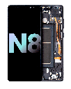 OLED Assembly With Frame Compatible For Samsung Galaxy Note 8 (Service Pack) (Midnight Black)