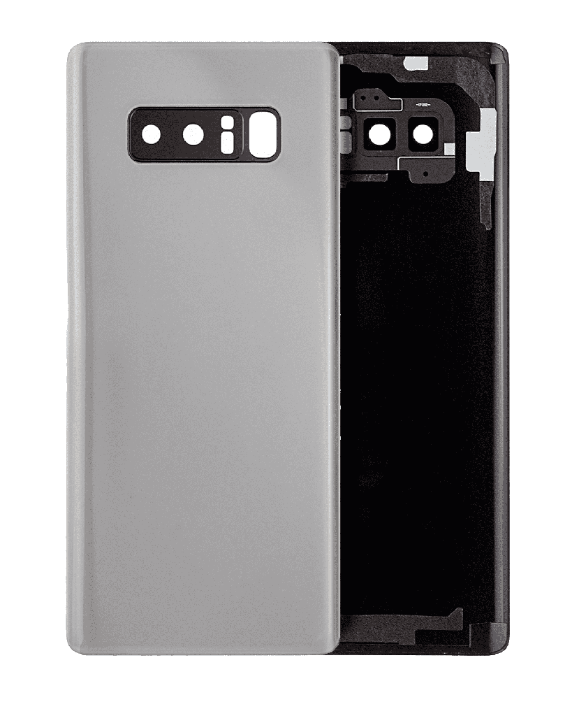 Back Cover Glass With Camera Lens Compatible For Samsung Galaxy Note 8 (No Logo) (Aftermarket Plus) (Silver)