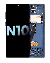 OLED Assembly With Frame Compatible For Samsung Galaxy Note 10 (Service Pack) (Aura Glow / Silver)