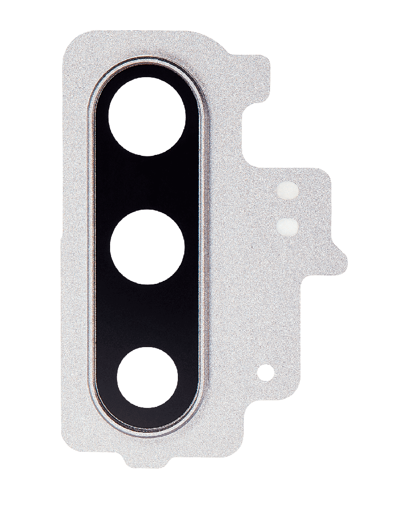 Back Camera Lens With Bracket / Bezel Compatible For Samsung Galaxy Note 10 (Aura Glow / Silver)
