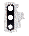 Back Camera Lens With Bracket / Bezel Compatible For Samsung Galaxy Note 10 (Aura Glow / Silver)