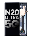 OLED Assembly With Frame Compatible For Samsung Galaxy Note 20 Ultra 5G (Used OEM Pull: Grade B/C) (Mystic Black)