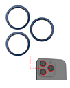 Back Camera Bezel Ring Only Compatible For iPhone 15 Pro (Blaue Titanium) (3 Piece Set)