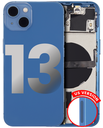 Back Housing W/ Small Components Pre-Installed Compatible For iPhone 13 (US Version) (Used OEM Pull: Grade A) (Blue)