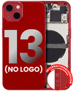 Back Housing W/ Small Components Pre-Installed Compatible For iPhone 13 (No Logo) (Aftermarket Plus) (International Version) (Red)