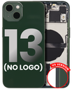 Back Housing W/ Small Components Pre-Installed Compatible For iPhone 13 (No Logo) (Aftermarket Plus) (US Version) (Green)