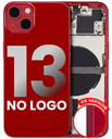 Back Housing W/ Small Components Pre-Installed Compatible For iPhone 13 (US Version) (No Logo) (Aftermarket Plus) (Red)