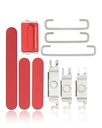 Hard Buttons (Power / Volume / Switch) Compatible For iPhone 13 / 13 Mini (Red)