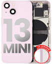 Back Housing W/ Small Components Pre-Installed Compatible For iPhone 13 Mini (US Version) (Used OEM Pull: Grade C) (Pink)