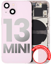Back Housing W/ Small Components Pre-Installed Compatible For iPhone 13 Mini (International Version) (Used OEM Pull: Grade A) (Pink)