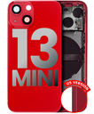 Back Housing W/ Small Components Pre-Installed Compatible For iPhone 13 Mini (US Version) (Used OEM Pull: Grade A) (Red)