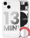 Back Housing W/ Small Components Pre-Installed Compatible For iPhone 13 Mini (No Logo) (Aftermarket Plus) (International Version) (Starlight)