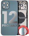 Back Housing W/ Small Components Pre-Installed Compatible For iPhone 12 Pro Max (International Version) (Used OEM Pull: Grade C) (Pacific Blue)