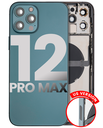 Back Housing W/ Small Components Pre-Installed Compatible For iPhone 12 Pro Max (US Version) (Used OEM Pull: Grade A) (Pacific Blue)